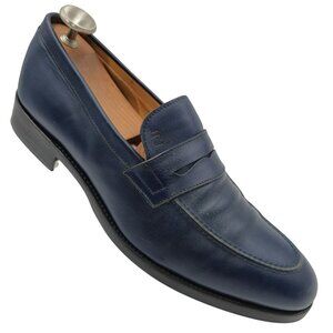 Gianni Gallucci Mens 11.5 / 44.5EU Navy Leather Dress Shoes Luxury Loafers $2211